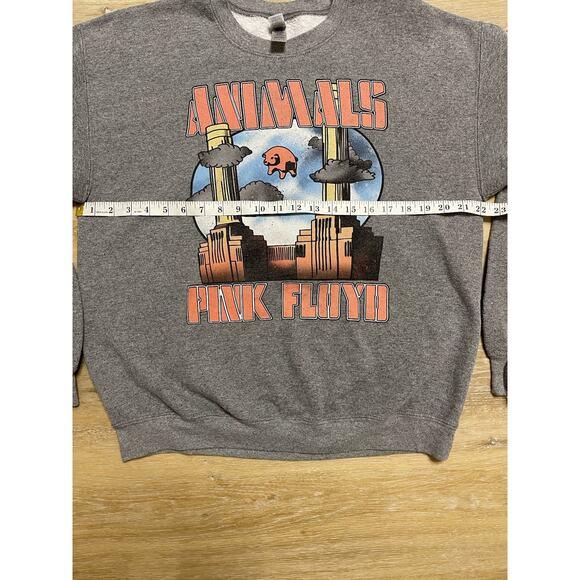 Pink Floyd Animals Graphic Crewneck Sweatshirt Gray Band Streetwear Size L - Picture 5 of 8